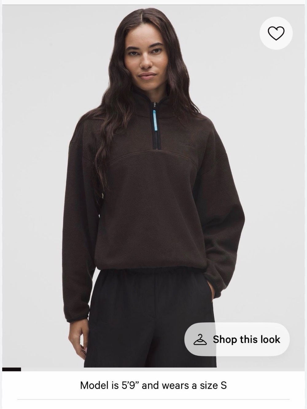 Lululemon tumble fleace Half-Zip Fleece Pullover - Brown NWOT size small